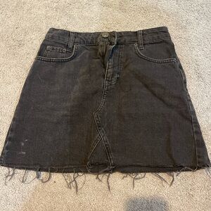 BDG Charcoal A-Line Denim Skirt